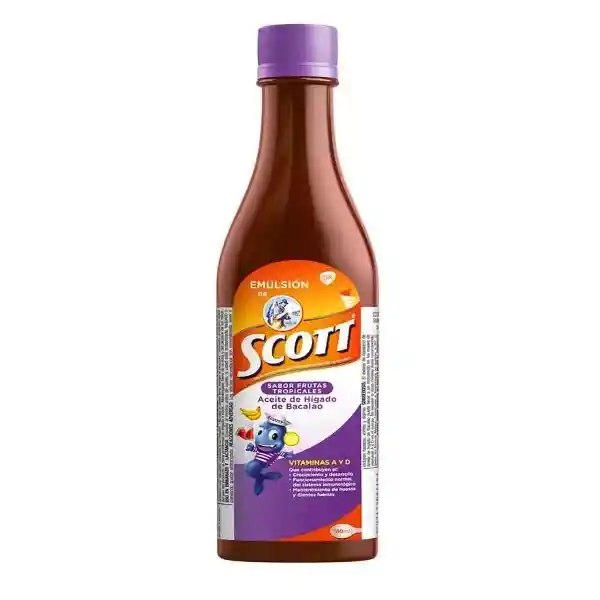 Emulsion De Scott Aceite De Bacalao Sabor Frutas Tropicales 360ml