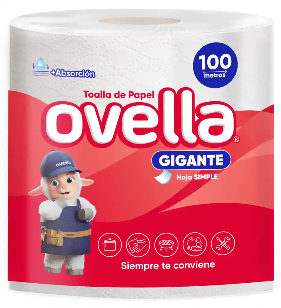 Toalla De Papel Ovella Gigante 100mt