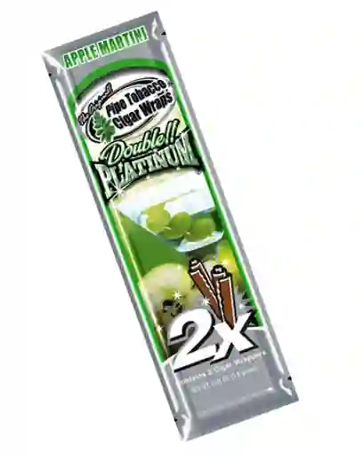 Papel Blunt Wrap Platinum Apple Martini X2 1.6gr