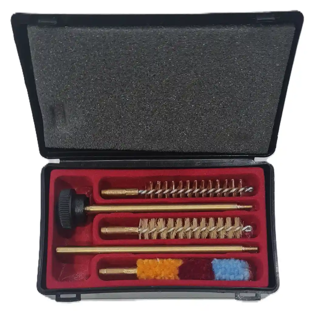 Baqueta Pistola 9mm Caja Con 3 Gratas De Nylon, Cotton Y Bronce