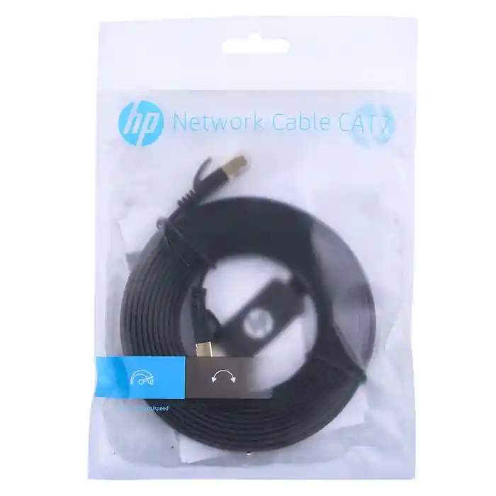 Cable Red Hp Cat7 3 Metros Blindado Negro