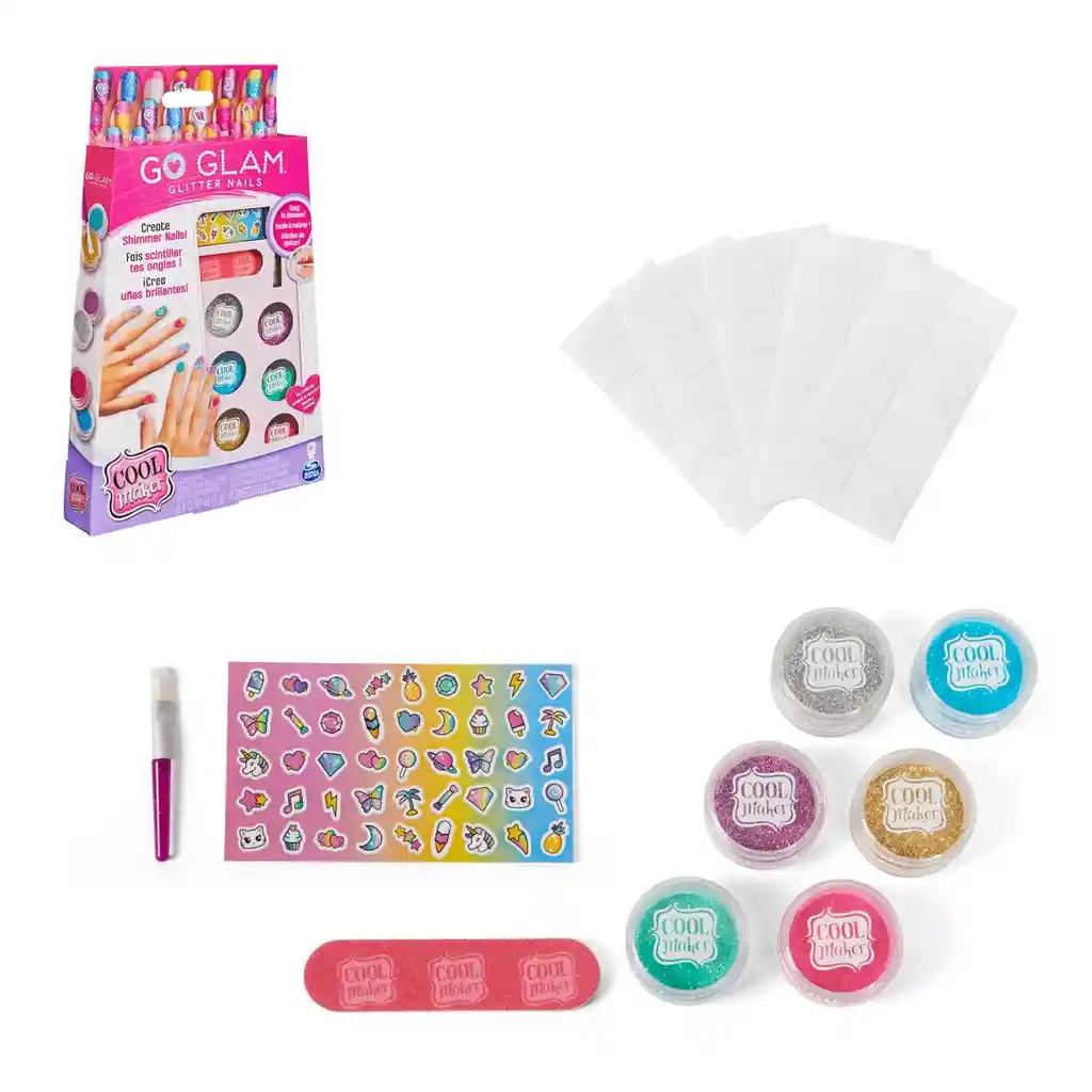 Go Glam Set Glitter Para Uñas