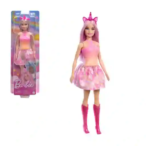 Barbie Fantasia A Muñeca Unicornio Faldas De Ensueño - Falda Rosa Unicornio