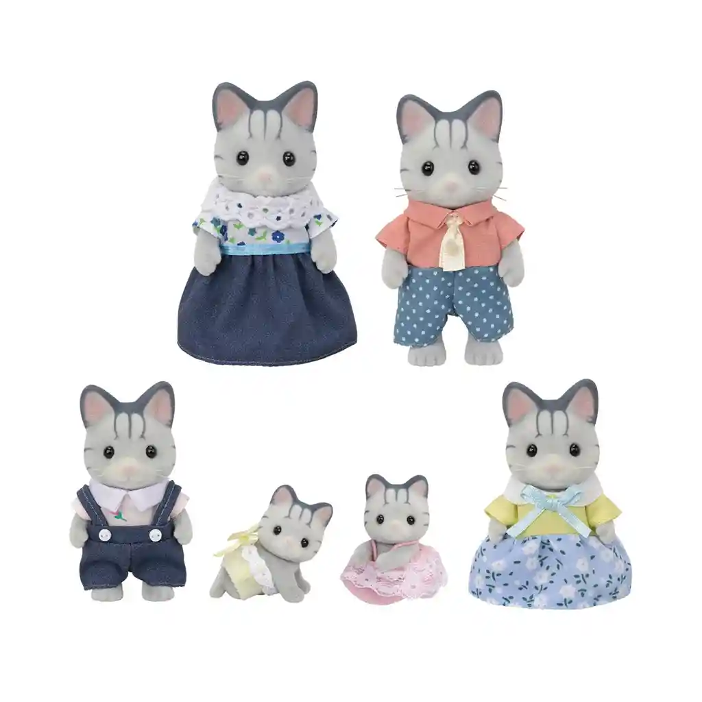 Familia Gato Pescador Sylvanian Families