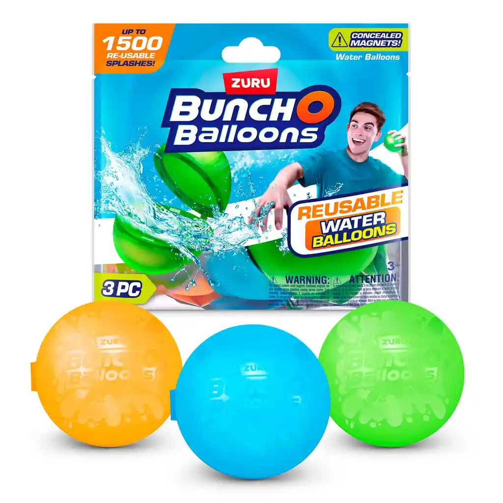 Pack 3 Bombas De Agua Reutilizables Bunch O Ballons