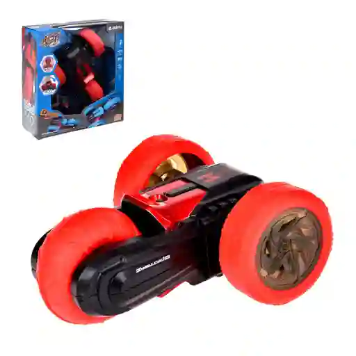 Vehiculo 17 Cms Radio Controlado Acrobacias 360 Con 3 Ruedas Y Pilas Recargables