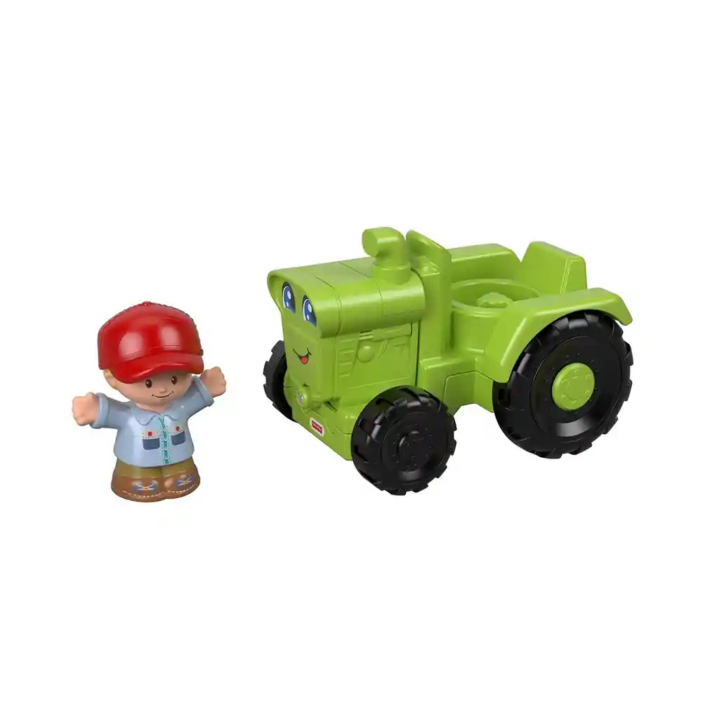 Little People Vehiculos Pequeños Mattel - Granjero Y Tractor Verde