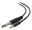 Cable Aux Jack Plug 6.35mm A 3.5mm Audio Estereo Irm 06010