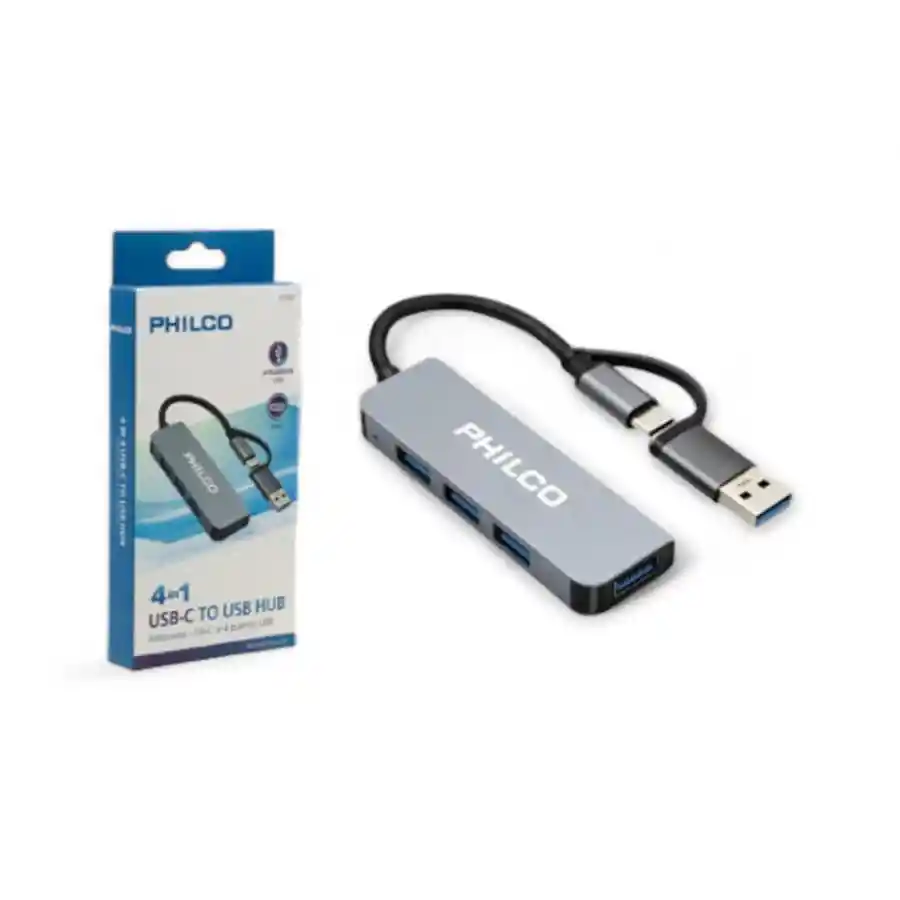 Extensor Hub 4 En 1 Tipo C A Usb Cod. 37186