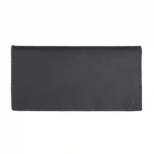 Billetera Hombre Porta Chequera Cuero Natural Negro
