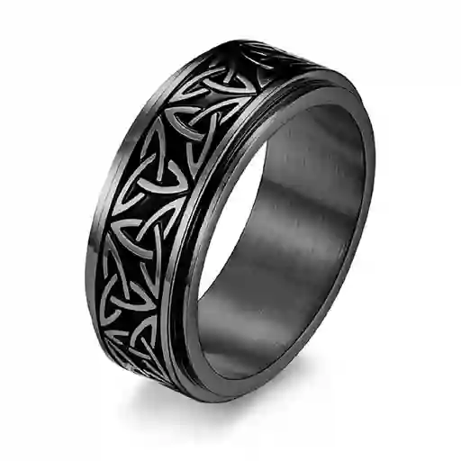 Anillos Hombre Mujer Vikingos Acero Anitestres Ansiedad Talla 9