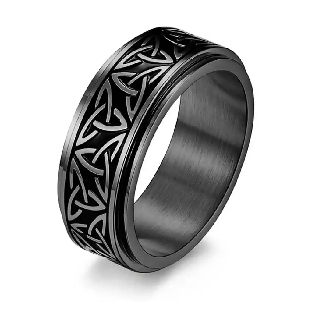 Anillos Hombre Mujer Vikingos Acero Anitestres Ansiedad Talla 10