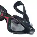 Lentes De Natacion Adulto Barracuda Aquasport Silicona Negro Con Rojo