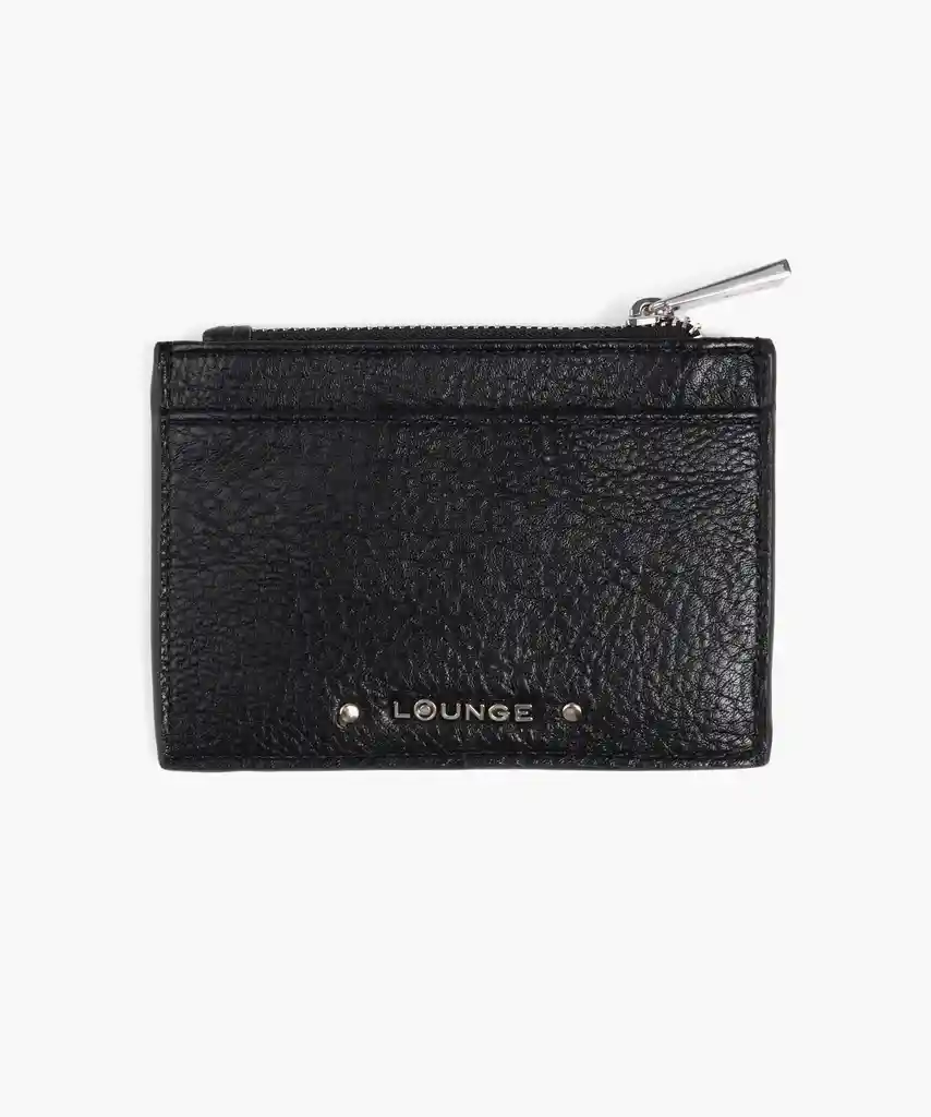 Tarjetero Mujer Con Cierre Negro