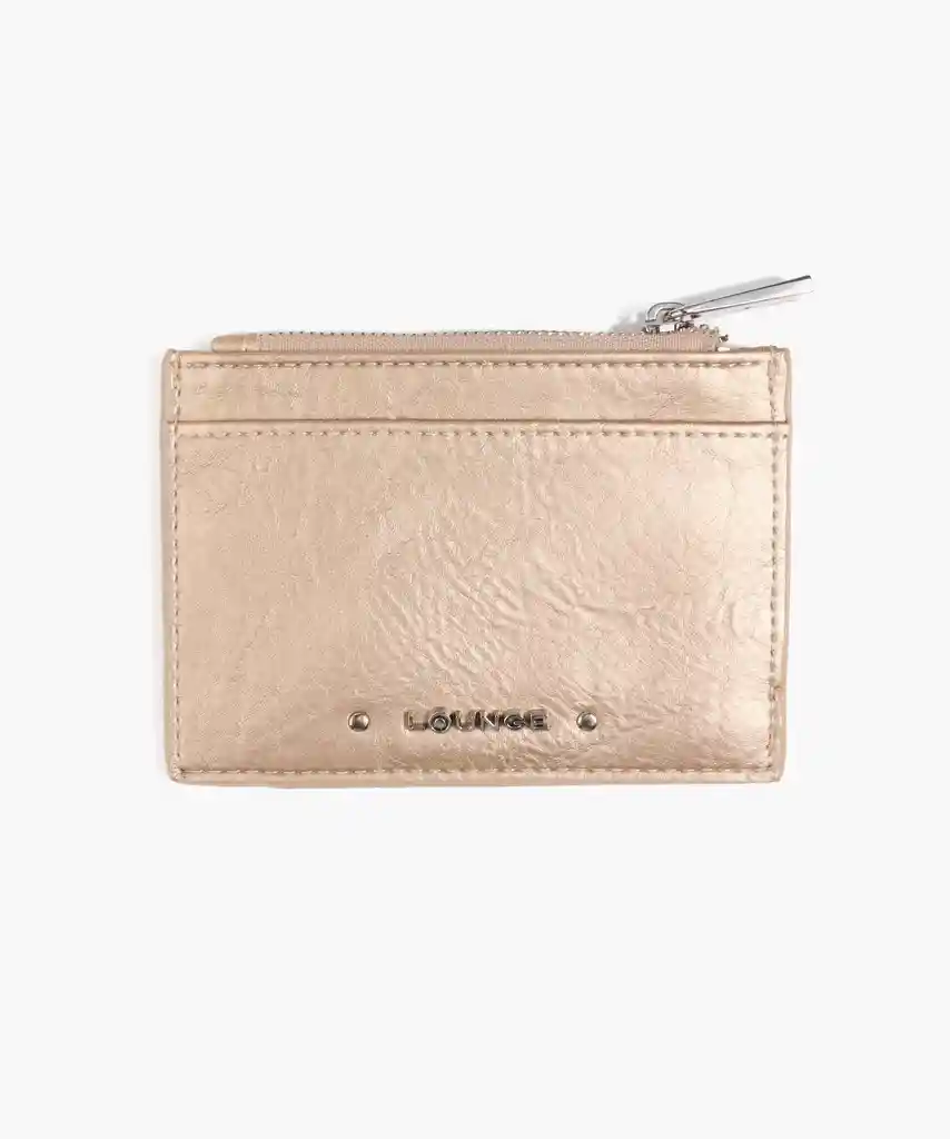 Tarjetero Mujer Con Cierre Rose Gold