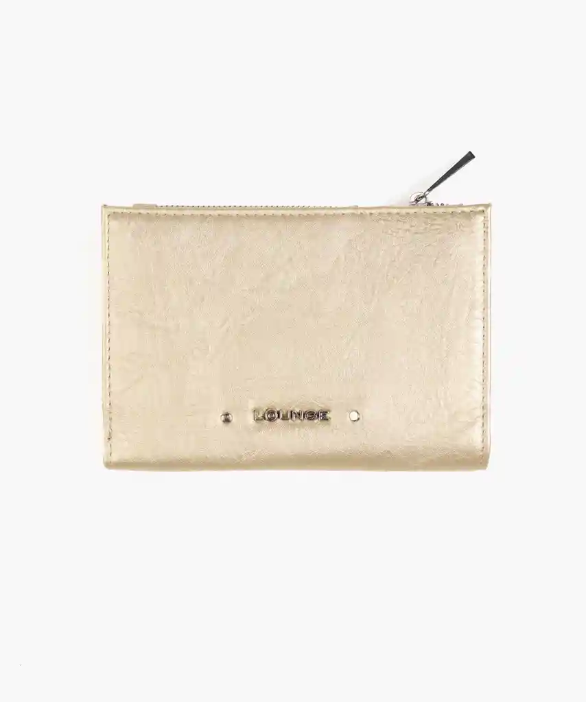 Billetera Mujer Mediana Cierre Dorado