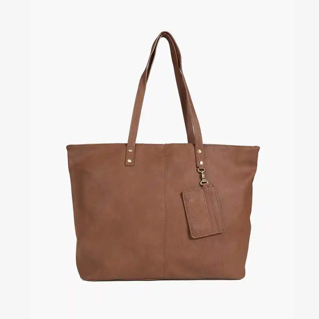 Cartera Tote Mujer Mate Tarjetero Café