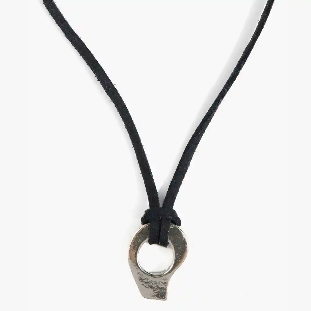 Collar Mujer Cuerito Charm Plateado