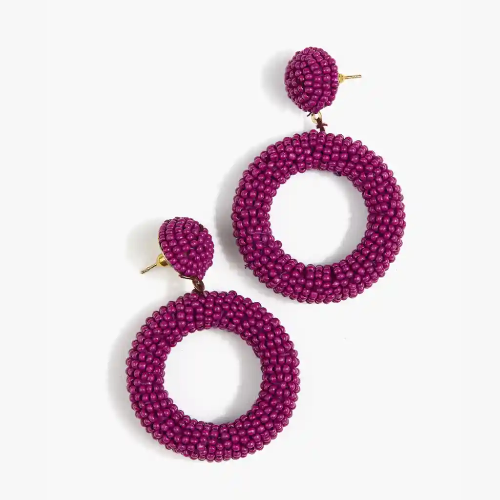 Aros Mujer Círculos Morado