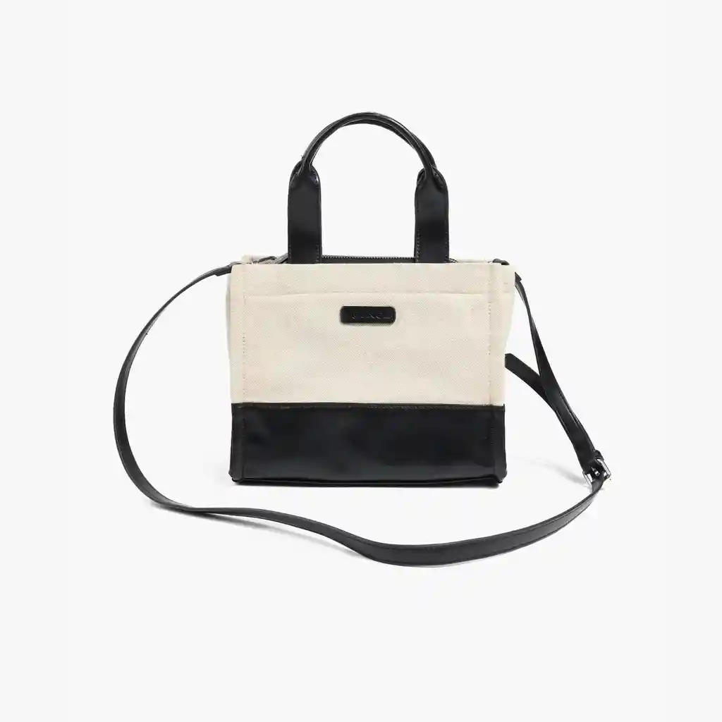 Cartera Bandolera Mujer Lino Doble Uso Blanco