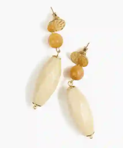 Aros Mujer Grandes Resina Dorado