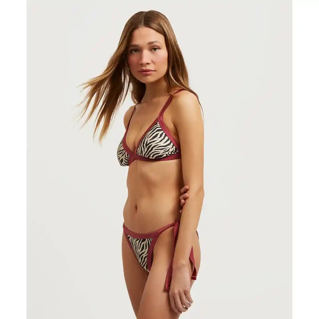 Bikini Mujer Cebra S Beige