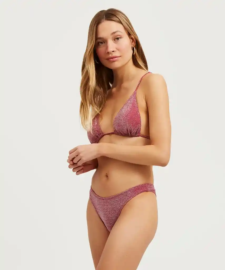 Bikini Mujer Lurex S Fucsia