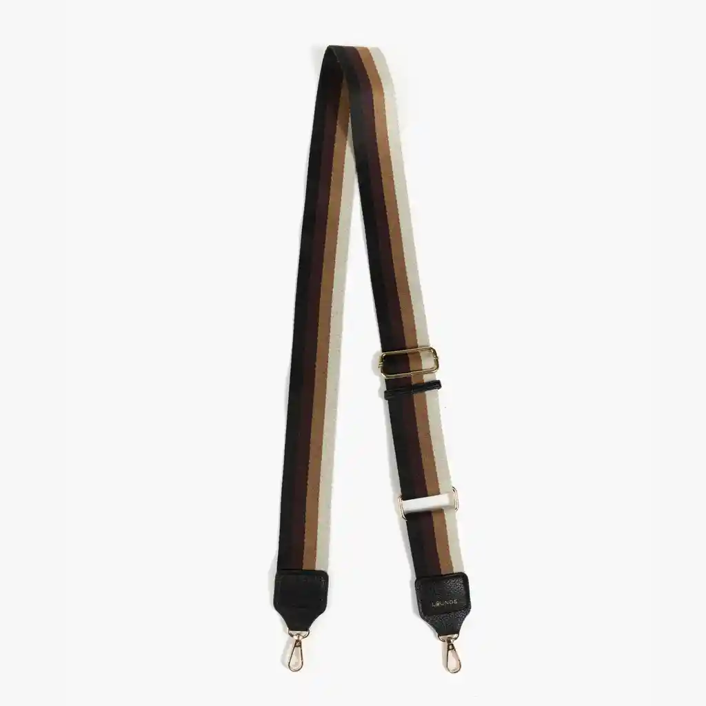 Correa Strap Cartera Mujer Líneas Café