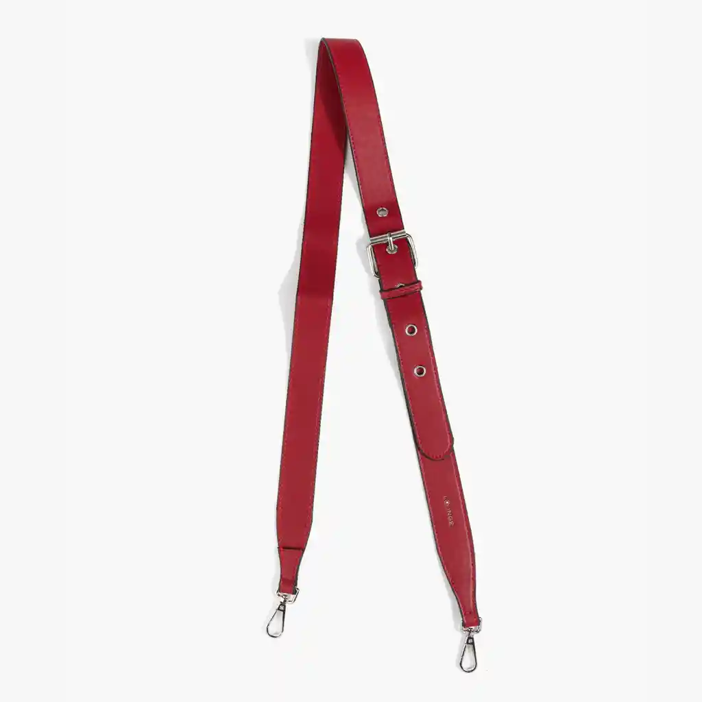 Correa Strap Cartera Mujer Círculos Metálicos Rojo