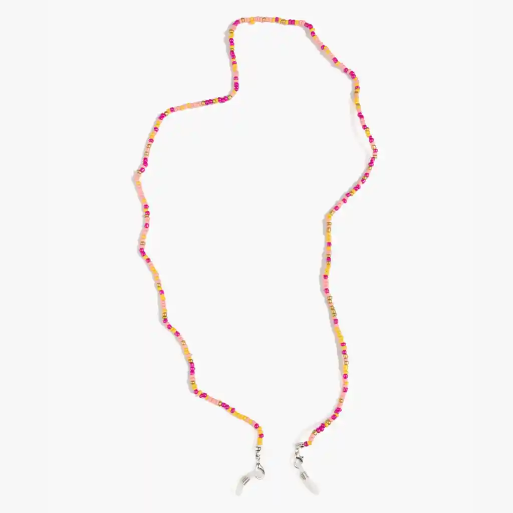 Strap Sujetador Lentes Mujer Mostacillas Rosado