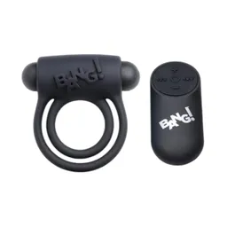 Anillo Vibrador Bang - Recargable Negro