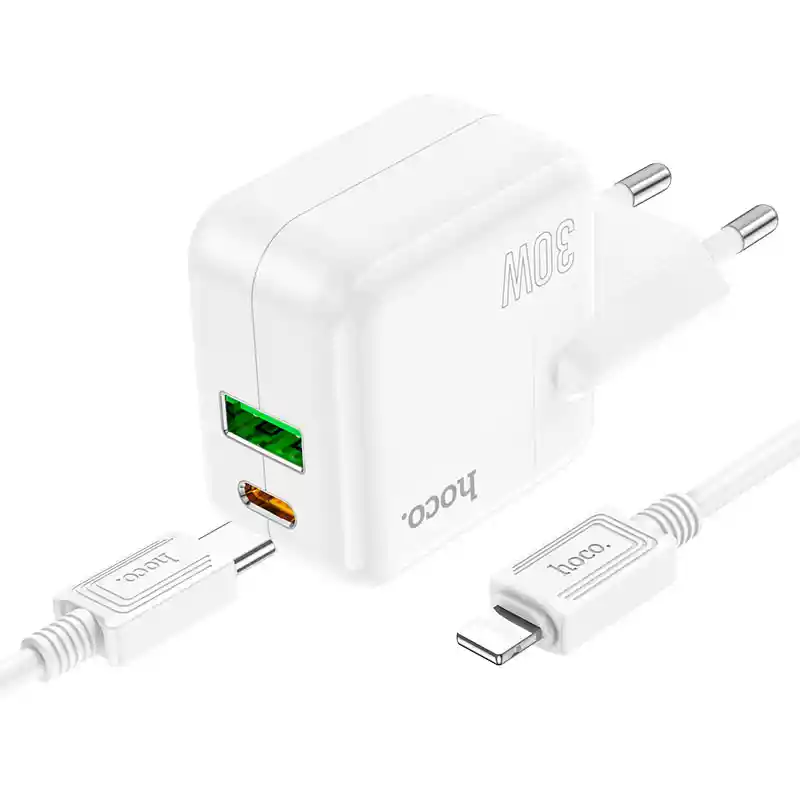 Cargador Hoco C111a Pd30w Usb-c Qc3.0