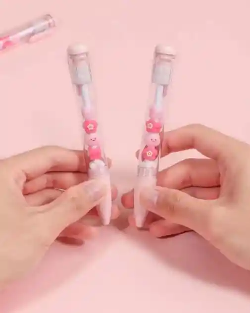 Bolígrafo De Tinta Gel Gel Gato Sakura Kawaii