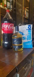 Promo Pisco Mistral 1 Lt. + Coca Cola Normal 3 Lt. + Hielo 1 Kg