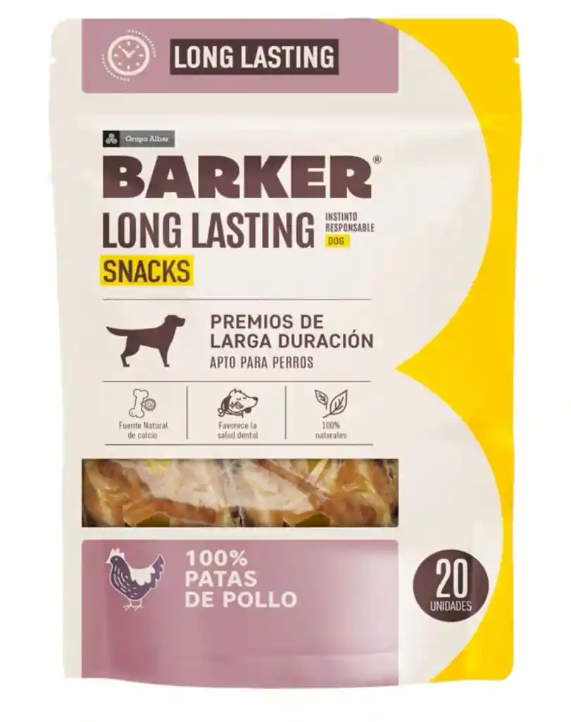 Barker Snacks Canino Patas De Pollo 20 Unid