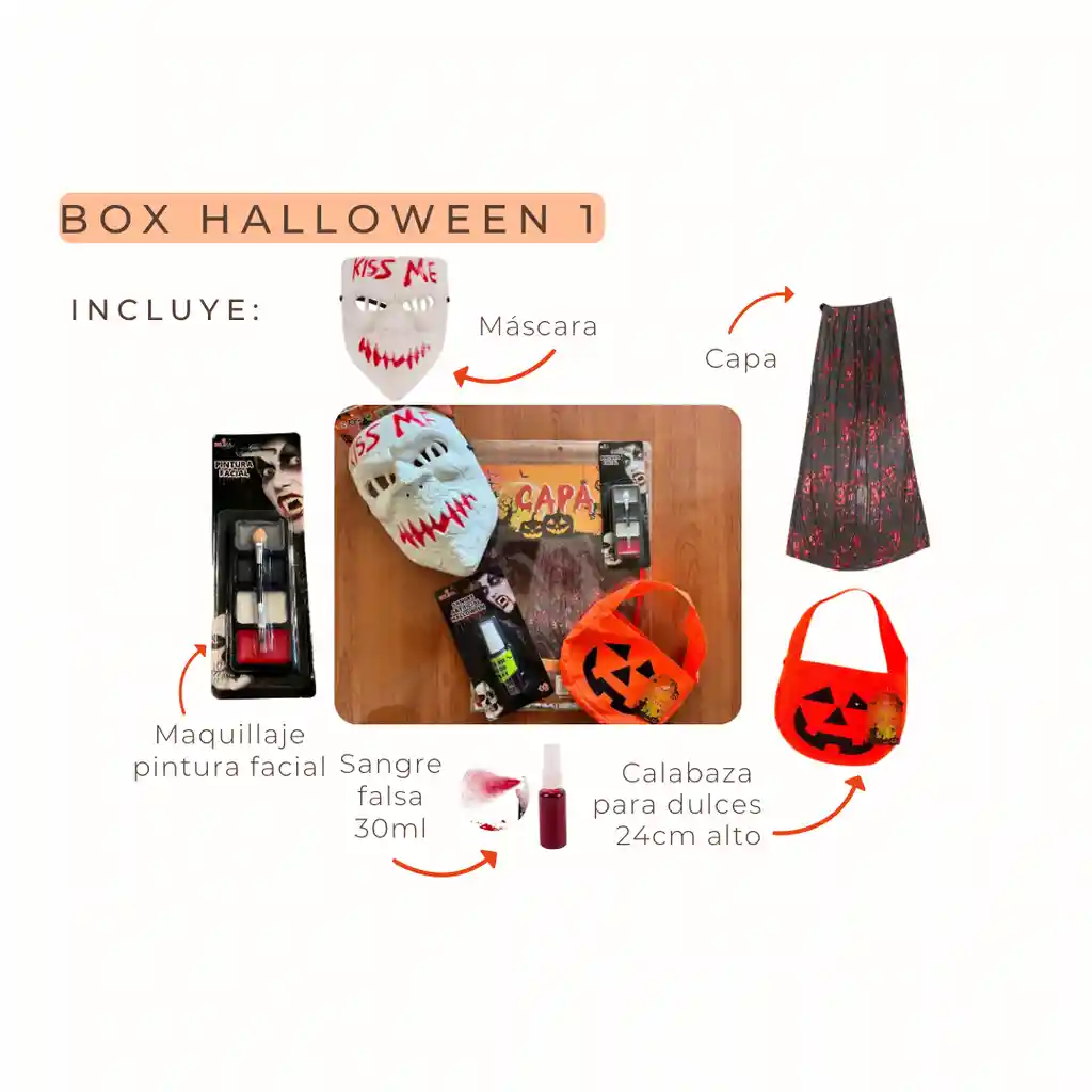 Box 1 Halloween Disfraz Máscara