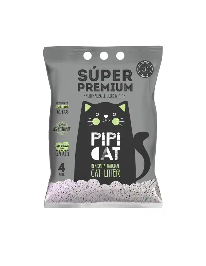 Arena Pipicat Carbon Activado 4 Kg Aroma Lavanda