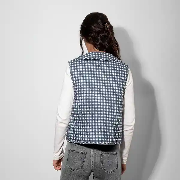 Chaqueta Ligera Acolchada Cuadros Gris M Raindoor