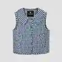 Chaqueta Ligera Acolchada Cuadros Gris M Raindoor