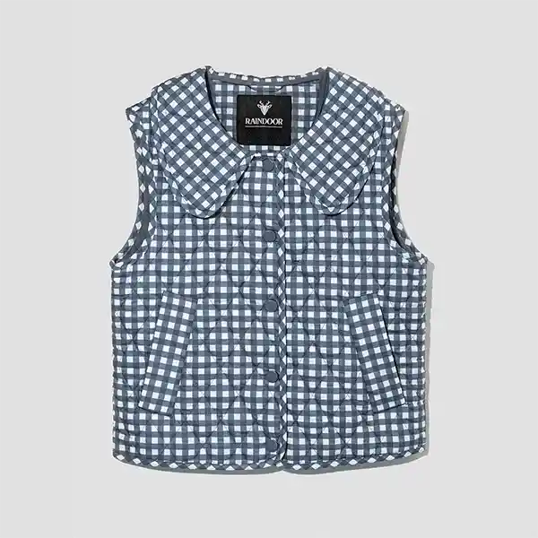 Chaqueta Ligera Acolchada Cuadros Gris M Raindoor