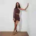 Short Elasticado Morado Lurex Xs Raindoor