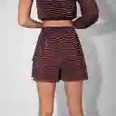 Short Elasticado Morado Lurex Xs Raindoor