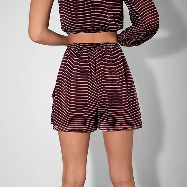 Short Elasticado Morado Lurex Xs Raindoor