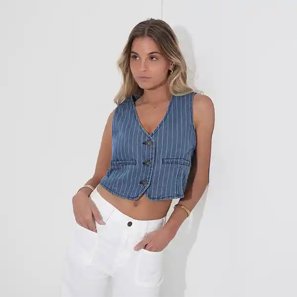 Top Gillette Denim Rayas M Raindoor