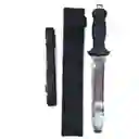 Cuchillo Buceo Punta Plana Acero Inox 33cms 367gr Con Funda