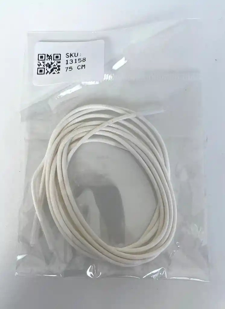 Cordon Encerado Redondo Blanco 75