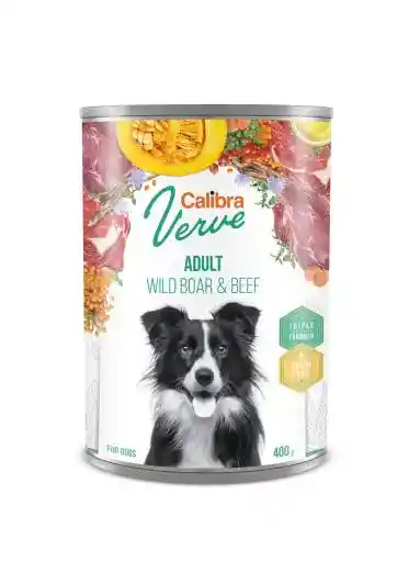 Lata Calibra Dog Verve Gf Adult Wild Boarbeef 400g