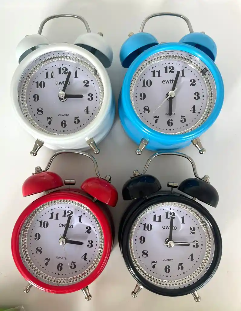 Reloj Despertador Campanilla Grande Elegir Color