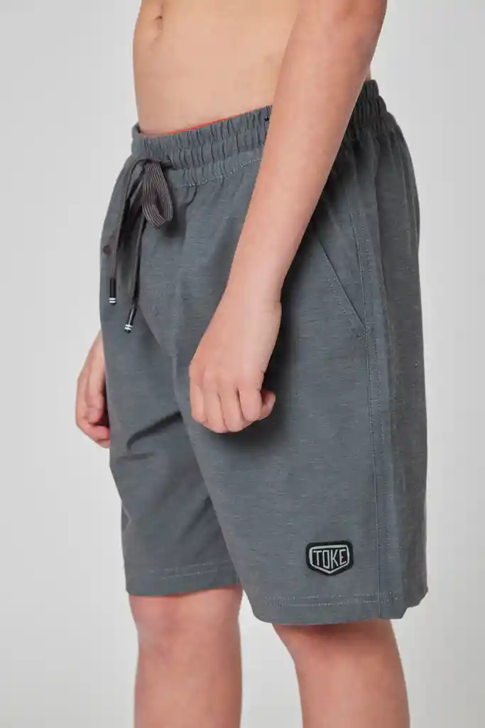 Traje De Baño Solid Gris Kid Talla 10