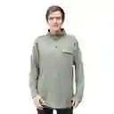 Poleron Vulzee Waffle Half Zipper Hombre Verde Xxl